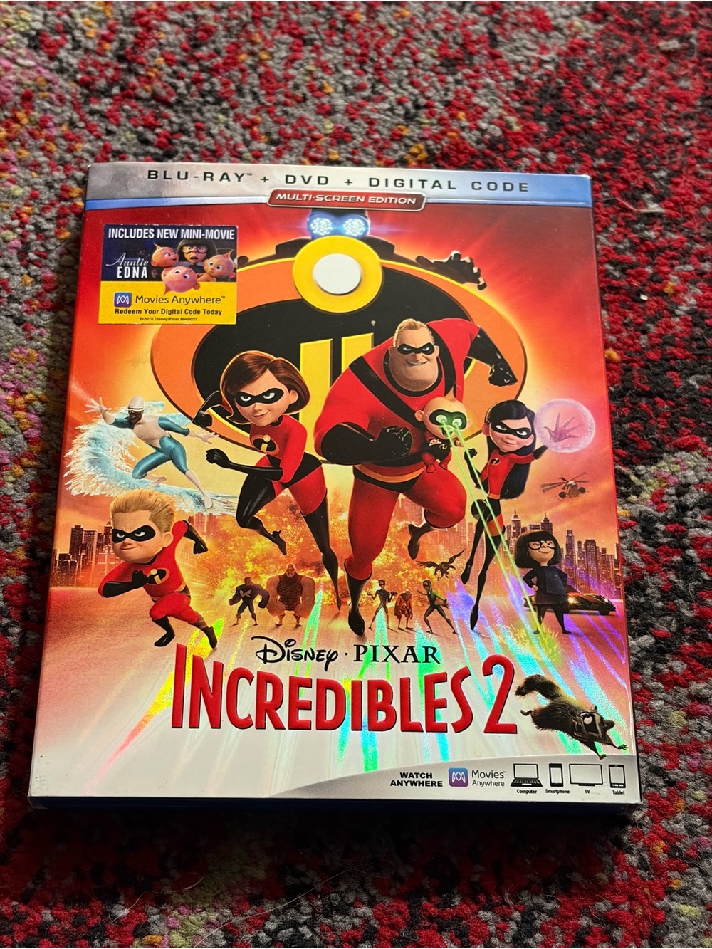 Incredibles 2 Blu-ray + DVD + Digital Code - Red/Orange